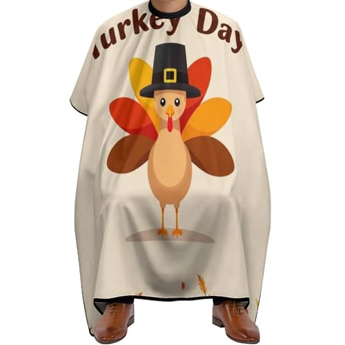 Haarschneideumhang Süßes Erntedankfest, Unisex Friseure Kleid Mode Friseurumhang für Haarschnitt Frauen 140X168cm von Generic