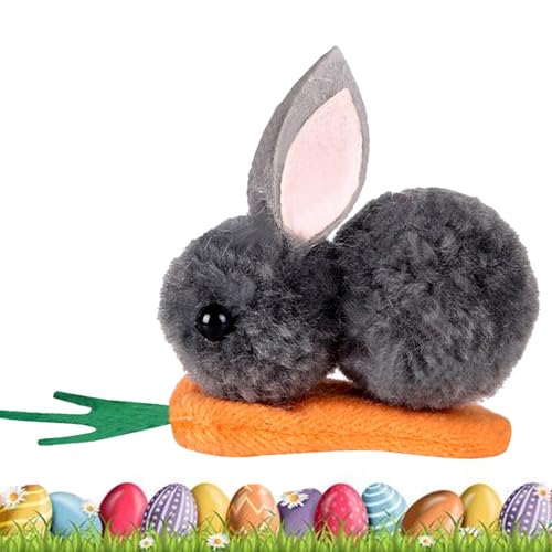 Haarspange Karotte Ostern - Haarspange Hase aus Plüsch, Karotten-Accessoire | Niedliche Kaninchenhaarblammer, Karotten-Haarnadel aus Stoff für Frauen, von Generic