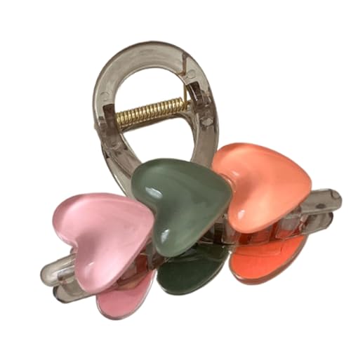 Haarspange für Damen – Haarspange in Herzform | Haar-Accessoires, rutschfeste Haarspange für Frauen, Mädchen, lockiges, gewelltes und glattes Haar von Generic