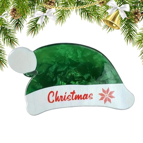 Haarspange für Weihnachtshut für Damen, niedliche Krallenclip für Weihnachtsmütze, Haarklammer für Damen in Cartoon-Hutform für Weihnachten, Haarspangen mit Befestigung von Generic