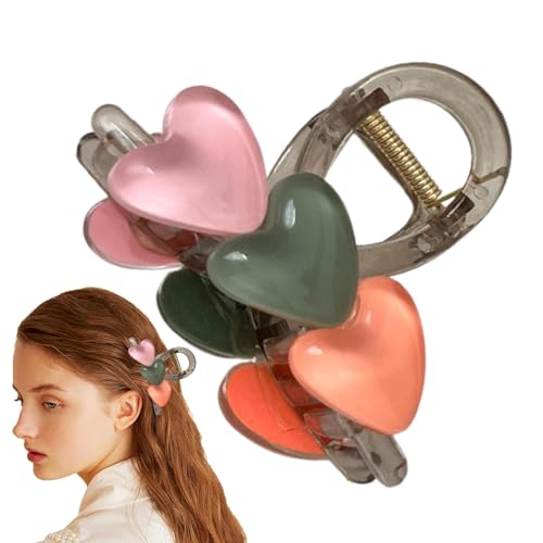Haarspange für dickes Haar, Haarspange, herzförmige Haarspange, Haar-Accessoires, rutschfeste Haarspange für Frauen, Mädchen, lockiges, gewelltes Haar und von Generic