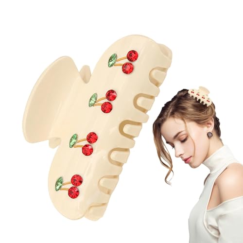 Haarspangen Acetat Haarspange Klauen Modische Kirsche Haarspangen für Frauen Acryl Haarklammern für dickes und dünnes Haar von Generic