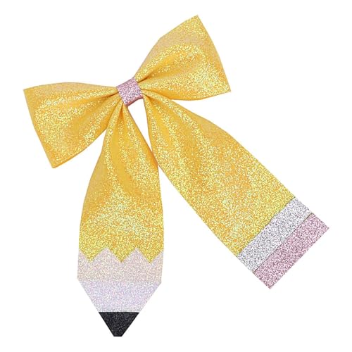 Haarspangen mit Schleife, Haarspangen in Bleistiftform, Glitzer-Haarspangen in Schleifenform, für Mädchen, rutschfestes Zubehör von Generic