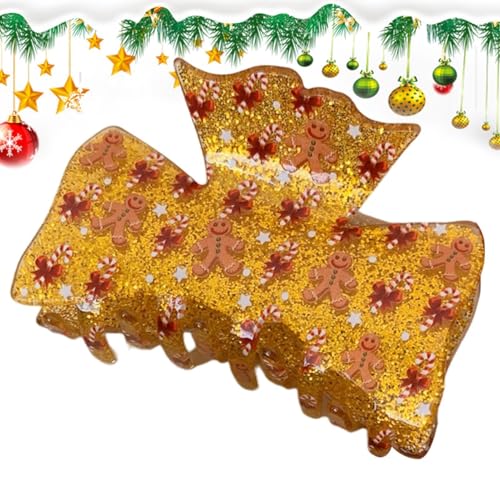 Haarspangen mit Schneemann, Weihnachten, Haarspangen für Damen – Haarkrallen, langlebige Krallen für tragbare Haar-Accessoires für Weihnachten, Geburtstag, Neujahr von Generic