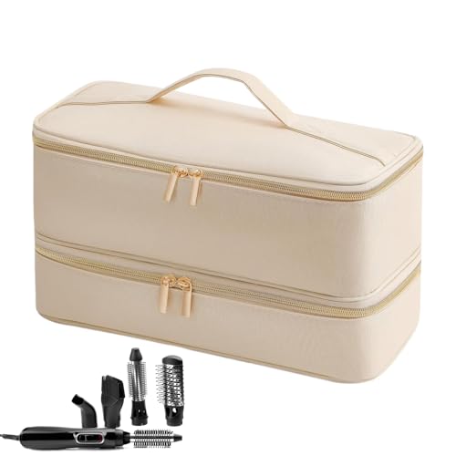 Haartrocknertasche, Werkzeugtasche für Haare, tragbare Reisetasche für Haartrockner, Organizer für Haarwerkzeuge, staubdicht, für Wechselstrom, champagner, Consulte la descripción, Siehe Beschreibung von Generic