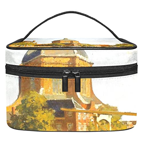 Hängende Reise Kulturtasche, tragbarer Make up Organizer, Kosmetikhalter für Pinsel Set,Ölgemälde Venedig Landschaft von Generic