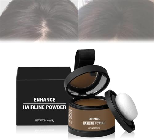 Hairline Powder for Women & Men-Magic Root Cover Up, Hair Shadow, Hairs Rich Shading Powders with Mirror & Cushion, Conceals Bald Spot, Waterproof Enhance Hairline Powder (#11 Light Brown) von Generic