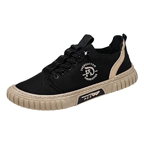 Halbschuhe Herren Canvas 39-44：Outdoor Sportschuhe Fashion Trekking- & Wanderschuhe Für Herren Mit Schnürung Sneaker Einfachheit Fitnessschuhe Bequemer Laufschuhe Flachesohle Freizeit-Schuhe von Generic