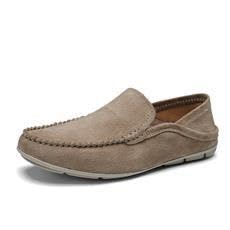 Halbschuhe for Herren, einfarbig, runde Zehenpartie, Leder, bequem, rutschfest, for Spazierengehen, Party(Khaki,44 EU) von Generic