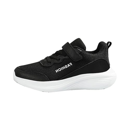 Hallenschuhe Junge - Klettverschluss Sportschuhe Jungen, Mesh Turnschuhe Atmungsaktive Sneaker Fitness Sneakers Leicht Tennisschuhe Mode Basketballschuhe SoftFußballschuhe für Teenager 4-15 Jahre von Generic