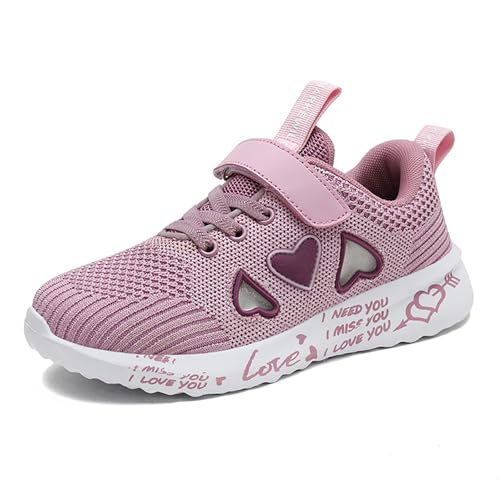 Hallenschuhe Mädchen Schuhe Kinder Freizeit Mode Straßenlaufschuhe Weich Mode Barfussschuhe Mesh Breite Barfussschuhe für Drinnen und Draußen von Generic