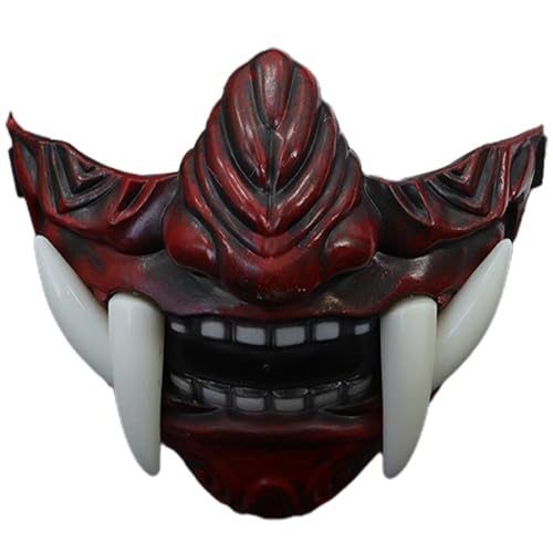 Halloween Cosplay Stoßzähne Gesichtsbedeckung, Halbgesichtsabdeckung mit Stoßzähne - Horror Cosplay Kostüm mit halben Stoßzähnen | Cosplay-Cover Gruselige Requisiten, Hallowe-Reißzähne von Generic