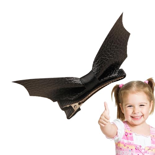 Halloween-Haarspangen, -Haarspange, Lederhaarnadeln, Bat Wing, Haarspangen, Entenschnabel, Cartoon-Dekoration, Kopfbedeckung für Teenager-Mädchen von Generic