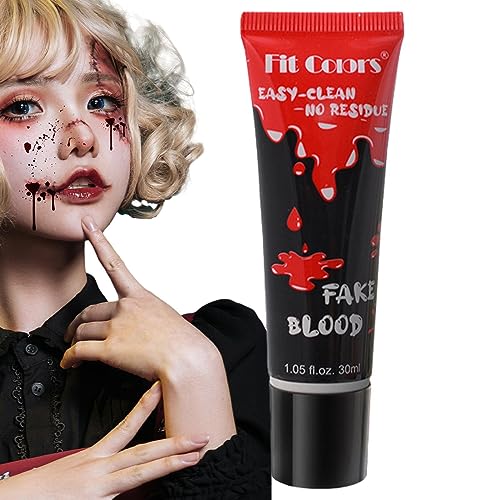 Halloween Kunstblut, Halloween Cosplay Kunstblut – tropfendes Blut mit realistischen Effekten, Cosplay Blutstreich Requisiten, Zombie Vampir Cosplay Dress Up Party Supplies, 29,6 l von Generic