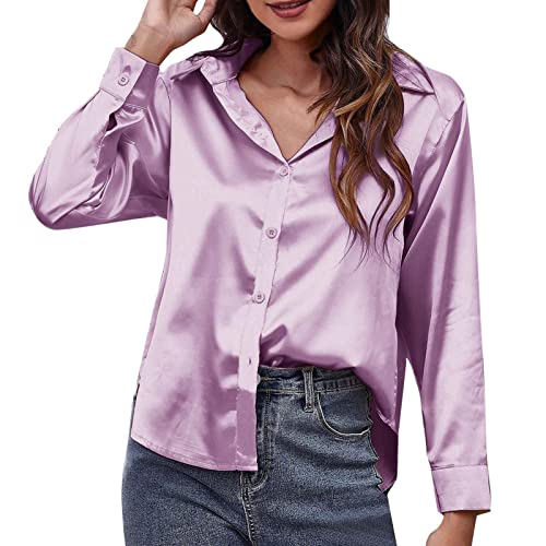 Halloween Langarmshirt Kinder Satin-Hemd Damen Satin-Imitationsseide langärmliges Hemd europäische und amerikanische Außenhandels-Grenzkleidung Damen Bluse Dunkelgrün von Generic