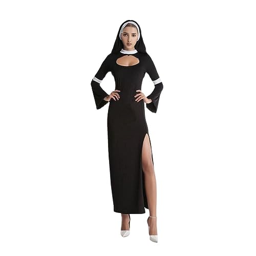 Halloween Nonnenkostüm Damen, Nonnen Kostüm Damen,Halloween Kostüm Damen Sexy Gruselig The Nun Kostüm Horror Kostüm Vampir Vintage Karneval Kostüm Mittelalter Kleidung Gothic Kleidung Frauen Halloween Nonnenkostüm Damen, Nonnen Kostüm Damen,Halloween Kostüm Damen Sexy Gruselig The Nun Kostüm Horror Kostüm Vampir Vintage Karneval Kostüm Mittelalter Kleidung Gothic Kleidung Frauen von Generic