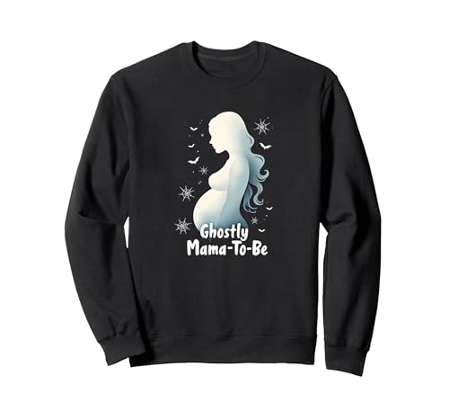 Halloween Schwangerschaft Geisterhafte Mama to Be Gruselige Mutterschaft Sweatshirt, Unisex für Erwachsene, Schwarz, S von Generic