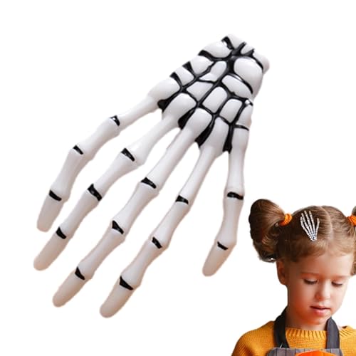 Halloween Skelett Haarspange,Skelett Hand Haarspange - Hand Horror Cosplay - Augapfel Mädchen Haarschmuck Mode Punk Rock Teufelskralle, für Party Halloween Frauen Mädchen von Generic