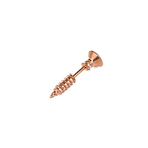 Halloween Streich Titan Stahl Schraube Piercing Ohrstecker Edelstahl Dicke Silber Creolen Ohrringe, rose gold, Einheitsgröße von Generic