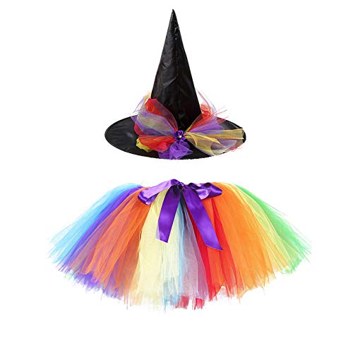 Halloween Tüllrock Damen Kurz Tütü Rock mit Hexenhut Karneval Kostüm Ballett Tanzröcke Petticoat Ballkleid Tanzkleid Prinzessin Midirock Cosplay Hexen Kostüm Halloween Tüllrock Damen Kurz Tütü Rock mit Hexenhut Karneval Kostüm Ballett Tanzröcke Petticoat Ballkleid Tanzkleid Prinzessin Midirock Cosplay Hexen Kostüm von Generic