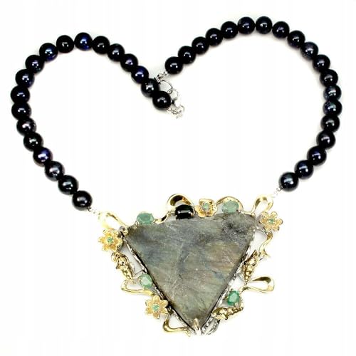 Halskette 925 Labradorit Opal Smaragd Zertifikat von Generic