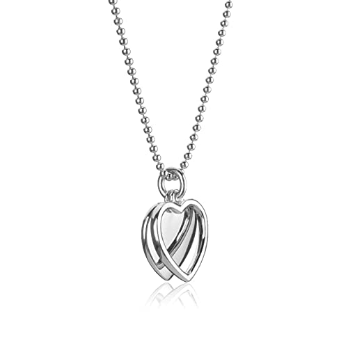 Halskette Für Frauen Doppel Herz Anhänger Halskette Luxus Frauen Liebe Für Rock Punk Fashion Party Geschenke Schwarz von Generic