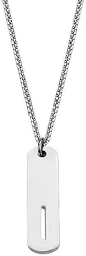 Halskette mit Initialen-Anhänger A-Z für Herren, Schmuck für Damen, wasserdicht, hitzebeständig, schweißfest, Geschenk, allgemeiner Schmuck, Titanstahl, kein Edelstein von Generic