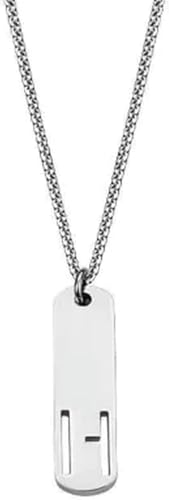 Halskette mit Initialen-Anhänger A-Z für Herren, Schmuck für Damen, wasserdicht, hitzebeständig, schweißfest, Geschenk | Schmuck, general, Titanstahl, Kein Edelstein von Generic