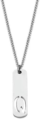 Halskette mit Initialen-Anhänger A-Z für Herren, Schmuck für Damen, wasserdicht, hitzebeständig, schweißfest, Geschenk | Schmuck, general, Titanstahl, Kein Edelstein von Generic