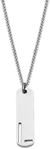 Halskette mit Initialen-Anhänger A-Z für Herren, Schmuck für Damen, wasserdicht, hitzebeständig, schweißfest, Geschenk | Schmuck, general, Titanstahl, Kein Edelstein von Generic