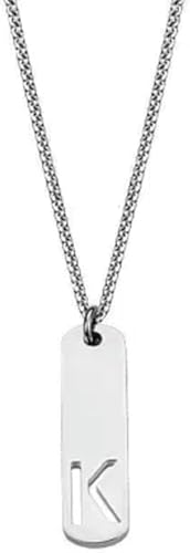 Halskette mit Initialen-Anhänger A-Z für Herren, Schmuck für Damen, wasserdicht, hitzebeständig, schweißfest, Geschenk | Schmuck, general, Titanstahl, Kein Edelstein von Generic