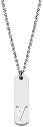 Halskette mit Initialen-Anhänger A-Z für Herren, Schmuck für Damen, wasserdicht, hitzebeständig, schweißfest, Geschenk | Schmuck, general, Titanstahl, Kein Edelstein von Generic
