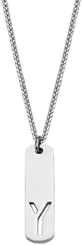 Halskette mit Initialen-Anhänger A-Z für Herren, Schmuck für Damen, wasserdicht, hitzebeständig, schweißfest, Geschenk | Schmuck, general, Titanstahl, Kein Edelstein von Generic