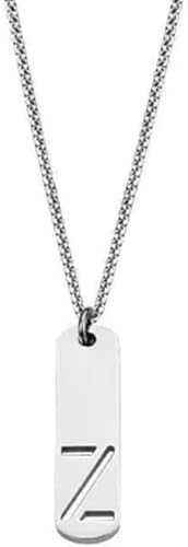 Halskette mit Initialen-Anhänger A-Z für Herren, Schmuck für Damen, wasserdicht, hitzebeständig, schweißfest, Geschenk | Schmuck, general, Titanstahl, Kein Edelstein von Generic