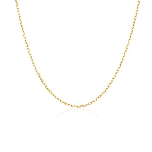 Halsketten Für Frauen 925 Sterling Silber Gold Dicker Buchstabe Charm Initial Anhänger Alphabet Halskette Halsband Lange Kette Feine Geschenke Goldkette von Generic