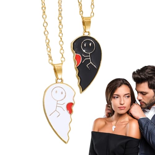 Halsketten-Set für Frauen, Streichholzanhänger in Herzform | Anhänger aus Schmuck, Souvenir für Damen, Herren, Familie, Kollegen, für Anlässe zu Hause und auf Reisen, Se référer à la description von Generic