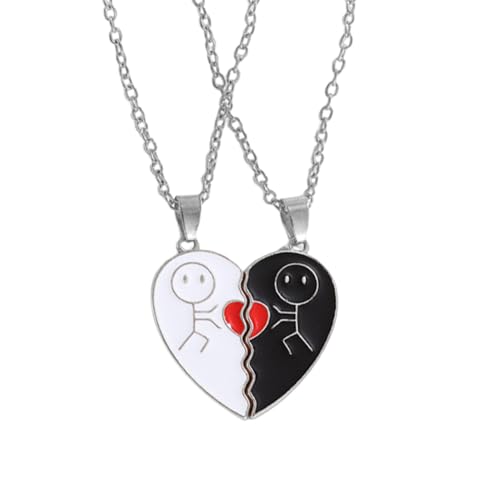 Halsketten-Set für Frauen, Streichholzanhänger in Herzform | Anhänger aus Schmuck, Souvenir für Damen, Herren, Familie, Kollegen, für Anlässe zu Hause und auf Reisen, Se référer à la description von Generic
