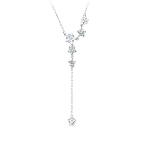Halsketten mit Sonnen-, Mond-/Stern-Anhänger aus 925er-Sterlingsilber für Damen, Schmuck, Geschenke für Sie von Generic