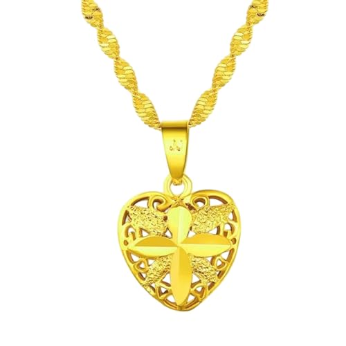 Halsketten mit süßem Herzanhänger – Halskette mit Herz-Anhänger für Damen, Liebesanhänger | süßer Herzschmuck, elegante Halskette mit Anhänger, romantisches Geschenk für Damen, modisches Accessoire von Generic