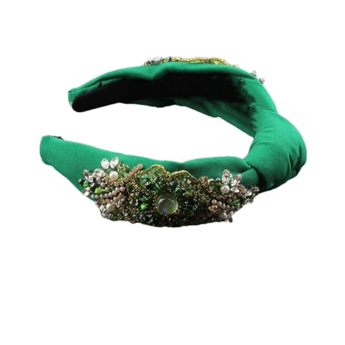 Hand Nähen Blume Strass Stirnband Knoten Tuch Hoop Bands Für Frauen Hochzeit Haar Zubehör 3 von Generic