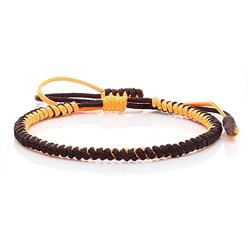 Handgemachte ethnische Stil tibetischen buddhistischen Amulett gewebt Seil Knoten String Vintage Armbänder verstellbar von Generic