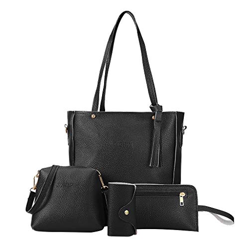 Handtasche Damen Schultertasche Damen Henkteltasche Große Handtaschen PU Leder Frauen Umhängetaschen Elegant Shopper Taschen Kartenetui Verstellbarer Schultergurt Set von Generic