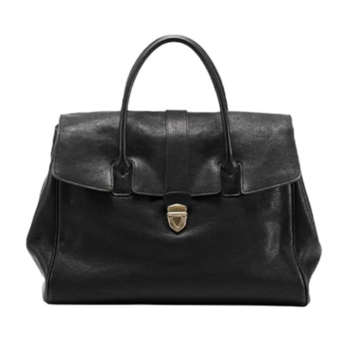 Handtasche for Frauen mit Taschen Arbeitstasche PU Leder Solid Farbfarbe Tasche Pendler Geldbörse for Reiseeinkäufe (schwarz) von Generic