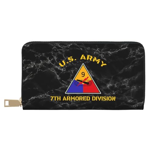 Handtaschen 9. Panzerdivision Der Us-Armee, SSI Geldtasche Vintage Wallet Retro Tragbare Brieftasche Für Frauen, Freundin, Mädchen von Generic