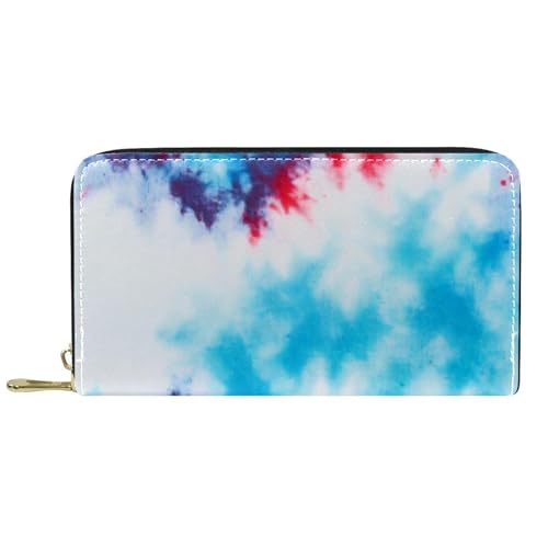 Handtaschen Batik-Abstrakter Hintergrund Portmonee Vintage Tragbare Brieftasche Retro Reißverschluss Geldbörse Für Tochter, Frauen, Mutter von Generic