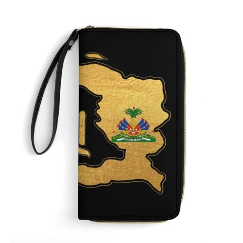 Handtaschen Haitianische Haiti-Flagge Wallet Kreative Geldbeute Retro Geldtasche Für Frauen, Lehrer, Freund von Generic