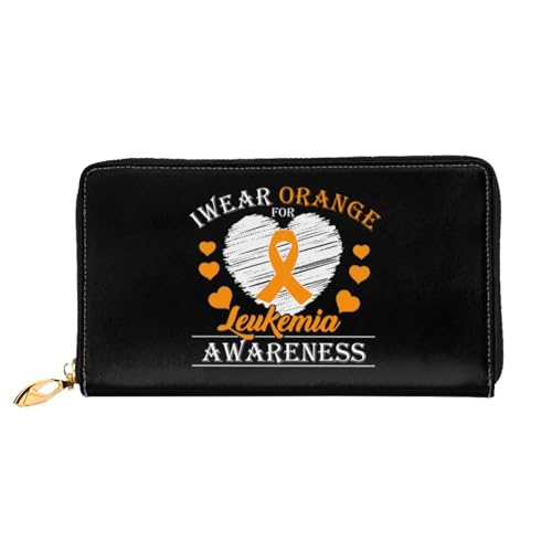 Handtaschen Ich Trage Das Bewusstsein Für Leukämie-Krebs Geldbörse Lustige Geldbeutel Tragbare Kleine Münzbörse Für Frauen, Mutter, Mädchen von Generic