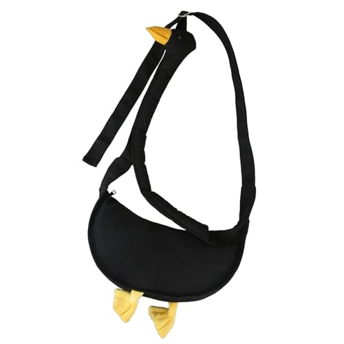 Handtaschen für Tiere – Gänsetasche, Schultertasche aus lustigem Gänsegewebe, für , Mädchen, Reise und Alltag, Tragetasche aus Stoff mit Tieren, Schwarz , Se référer au descriptif von Generic