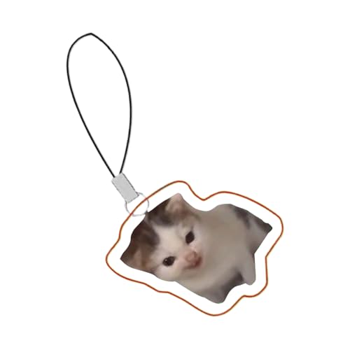 Handy Charm Süß - Emoticon Handyband | Acryl Schlüsselanhänger Mit Katze Hund Für Jugendliche Kinder von Generic