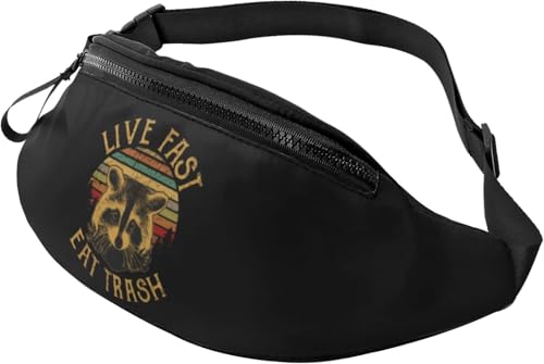 Handytasche Tasche Lebe Schnell, Iss Müll Verstellbarer Hüfttaschen Multifunktionale Hüfttasche Für Running Joggen Herren 14X35Cm von Generic